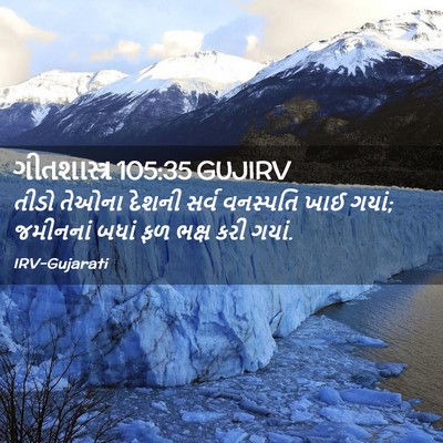 Picture 02 - ગીતશાસ્ત્ર 105:35 GUJIRV - તીડો તેઓના દેશની - Bible Verse Picture