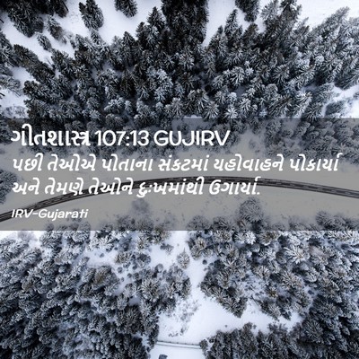 Picture 02 - ગીતશાસ્ત્ર 107:13 GUJIRV - પછી તેઓએ પોતાના - Bible Verse Picture
