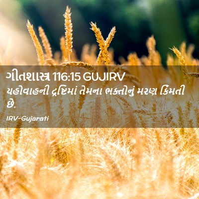 Picture 02 - ગીતશાસ્ત્ર 116:15 GUJIRV - યહોવાહની - Bible Verse Picture