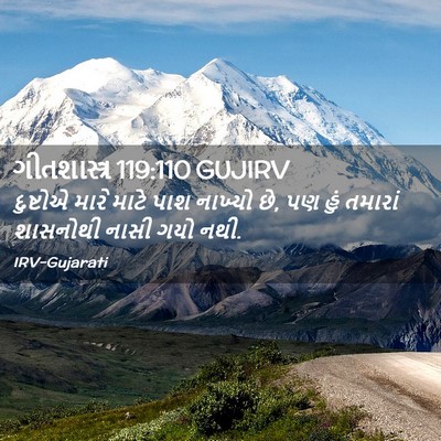 Picture 02 - ગીતશાસ્ત્ર 119:110 GUJIRV - દુષ્ટોએ મારે માટે - Bible Verse Picture