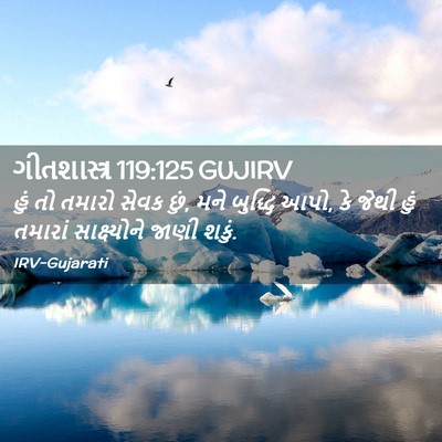 Picture 02 - ગીતશાસ્ત્ર 119:125 GUJIRV - હું તો તમારો સેવક - Bible Verse Picture