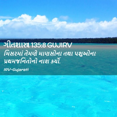 Picture 02 - ગીતશાસ્ત્ર 135:8 GUJIRV - મિસરમાં તેમણે - Bible Verse Picture