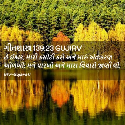 Picture 02 - ગીતશાસ્ત્ર 139:23 GUJIRV - હે ઈશ્વર, મારી - Bible Verse Picture