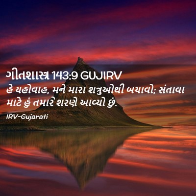 Picture 02 - ગીતશાસ્ત્ર 143:9 GUJIRV - હે યહોવાહ, મને મારા - Bible Verse Picture