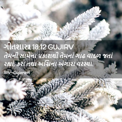 Picture 02 - ગીતશાસ્ત્ર 18:12 GUJIRV - તેમની સામેના - Bible Verse Picture