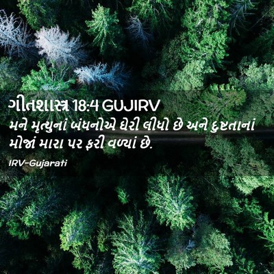 Picture 02 - ગીતશાસ્ત્ર 18:4 GUJIRV - મને મૃત્યુનાં - Bible Verse Picture