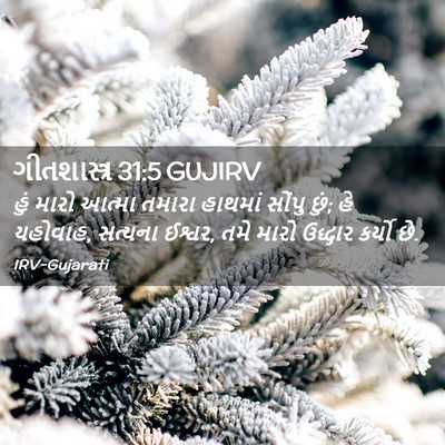 Picture 02 - ગીતશાસ્ત્ર 31:5 GUJIRV - હું મારો આત્મા - Bible Verse Picture