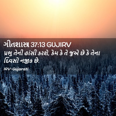 Picture 02 - ગીતશાસ્ત્ર 37:13 GUJIRV - પ્રભુ તેની હાંસી - Bible Verse Picture