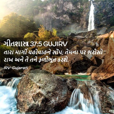 Picture 02 - ગીતશાસ્ત્ર 37:5 GUJIRV - તારા માર્ગો - Bible Verse Picture