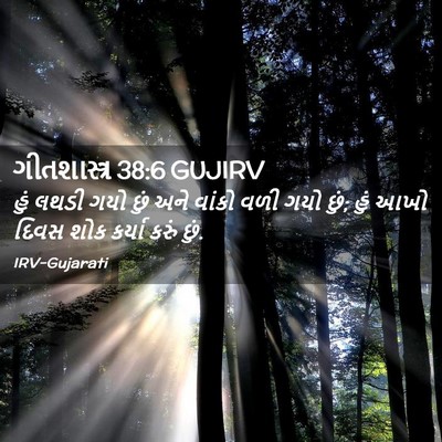Picture 02 - ગીતશાસ્ત્ર 38:6 GUJIRV - હું લથડી ગયો છું - Bible Verse Picture