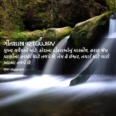 Picture 02 - ગીતશાસ્ત્ર 42:1 GUJIRV - મુખ્ય ગવૈયાને - Bible Verse Picture