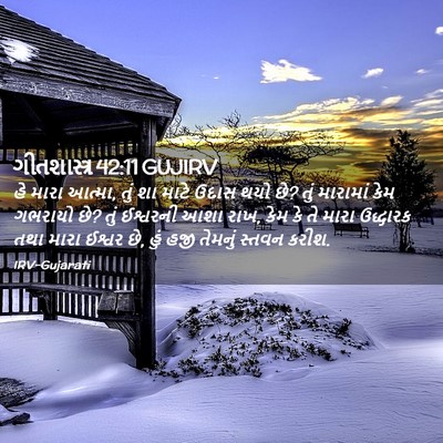 Picture 02 - ગીતશાસ્ત્ર 42:11 GUJIRV - હે મારા આત્મા, તું - Bible Verse Picture