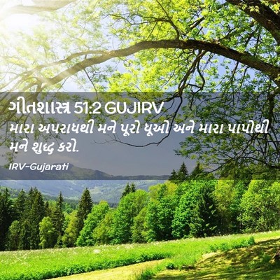Picture 02 - ગીતશાસ્ત્ર 51:2 GUJIRV - મારા અપરાધથી મને - Bible Verse Picture