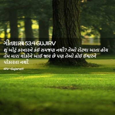 Picture 02 - ગીતશાસ્ત્ર 53:4 GUJIRV - શું ખોટું કરનારને - Bible Verse Picture