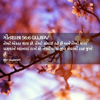 Picture 02 - ગીતશાસ્ત્ર 56:6 GUJIRV - તેઓ એકઠા થાય છે, - Bible Verse Picture