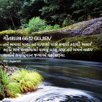 Picture 02 - ગીતશાસ્ત્ર 66:12 GUJIRV - તમે અમારાં માથાં - Bible Verse Picture
