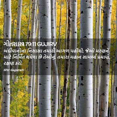 Picture 02 - ગીતશાસ્ત્ર 79:11 GUJIRV - બંદીવાનોના નિસાસા - Bible Verse Picture