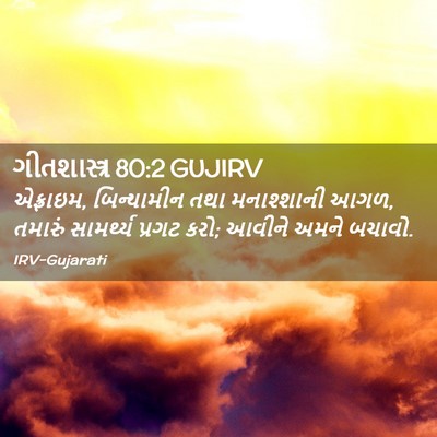 Picture 02 - ગીતશાસ્ત્ર 80:2 GUJIRV - એફ્રાઇમ, - Bible Verse Picture
