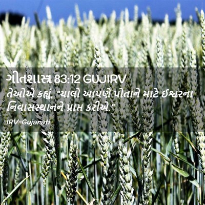 Picture 02 - ગીતશાસ્ત્ર 83:12 GUJIRV - તેઓએ કહ્યું, “ચાલો - Bible Verse Picture