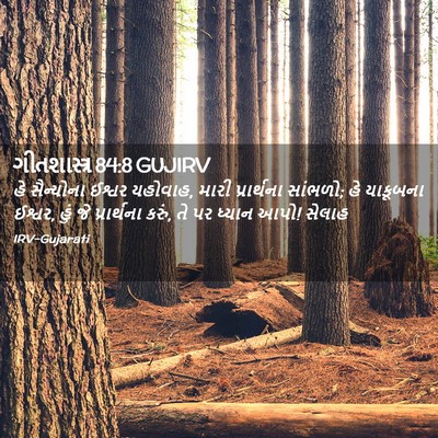 Picture 02 - ગીતશાસ્ત્ર 84:8 GUJIRV - હે સૈન્યોના ઈશ્વર - Bible Verse Picture