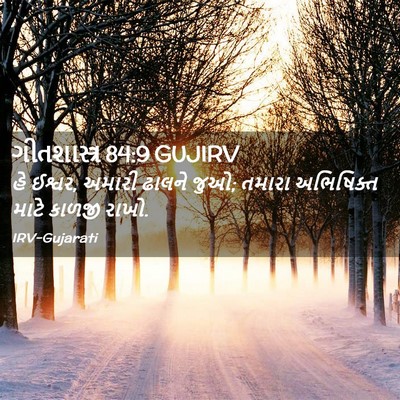 Picture 02 - ગીતશાસ્ત્ર 84:9 GUJIRV - હે ઈશ્વર, અમારી - Bible Verse Picture