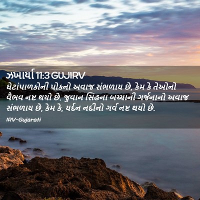 Picture 02 - ઝખાર્યા 11:3 GUJIRV - ઘેટાંપાળકોની - Bible Verse Picture