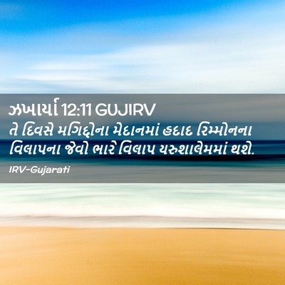 Picture 02 - ઝખાર્યા 12:11 GUJIRV - તે દિવસે - Bible Verse Picture