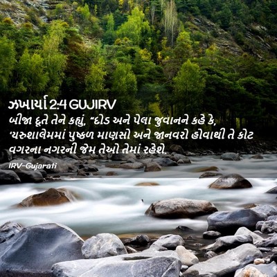 Picture 02 - ઝખાર્યા 2:4 GUJIRV - બીજા દૂતે તેને - Bible Verse Picture