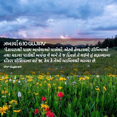 Picture 02 - ઝખાર્યા 6:10 GUJIRV - “દેશવટાથી પાછા - Bible Verse Picture