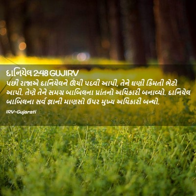 Picture 02 - દાનિયેલ 2:48 GUJIRV - પછી રાજાએ - Bible Verse Picture