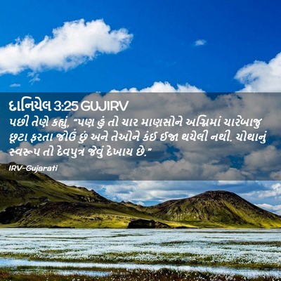 Picture 02 - દાનિયેલ 3:25 GUJIRV - પછી તેણે કહ્યું, - Bible Verse Picture