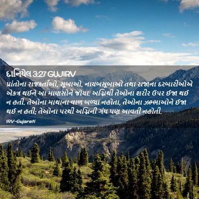 Picture 02 - દાનિયેલ 3:27 GUJIRV - પ્રાંતોના - Bible Verse Picture