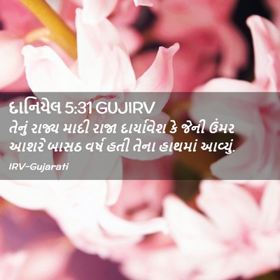 Picture 02 - દાનિયેલ 5:31 GUJIRV - તેનું રાજ્ય માદી - Bible Verse Picture