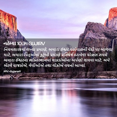 Picture 02 - નહેમ્યા 10:34 GUJIRV - નિયમશાસ્ત્રમાં - Bible Verse Picture