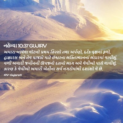 Picture 02 - નહેમ્યા 10:37 GUJIRV - અમારા બાંધેલા - Bible Verse Picture