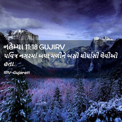 Picture 02 - નહેમ્યા 11:18 GUJIRV - પવિત્ર નગરમાં બધા - Bible Verse Picture