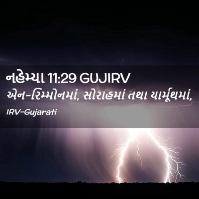Picture 02 - નહેમ્યા 11:29 GUJIRV - એન-રિમ્મોનમાં, - Bible Verse Picture