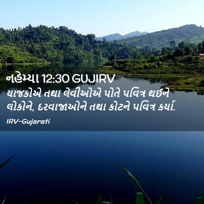 Picture 02 - નહેમ્યા 12:30 GUJIRV - યાજકોએ તથા લેવીઓએ - Bible Verse Picture