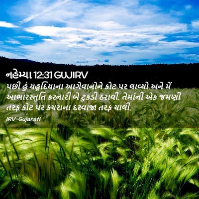 Picture 02 - નહેમ્યા 12:31 GUJIRV - પછી હું યહૂદિયાના - Bible Verse Picture