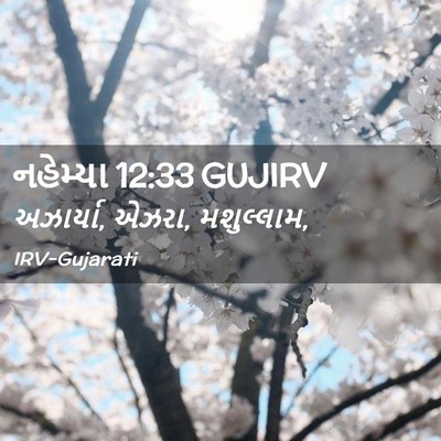 Picture 02 - નહેમ્યા 12:33 GUJIRV - અઝાર્યા, એઝરા, - Bible Verse Picture