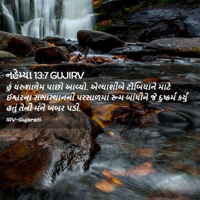 Picture 02 - નહેમ્યા 13:7 GUJIRV - હું યરુશાલેમ પાછો - Bible Verse Picture