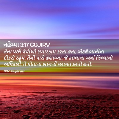 Picture 02 - નહેમ્યા 3:17 GUJIRV - તેના પછી લેવીઓ - Bible Verse Picture