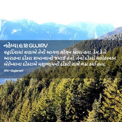 Picture 02 - નહેમ્યા 6:18 GUJIRV - યહૂદિયામાં ઘણાએ - Bible Verse Picture