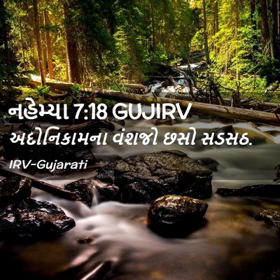 Picture 02 - નહેમ્યા 7:18 GUJIRV - અદોનિકામના વંશજો - Bible Verse Picture
