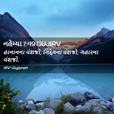 Picture 02 - નહેમ્યા 7:49 GUJIRV - હાનાનના વંશજો, - Bible Verse Picture