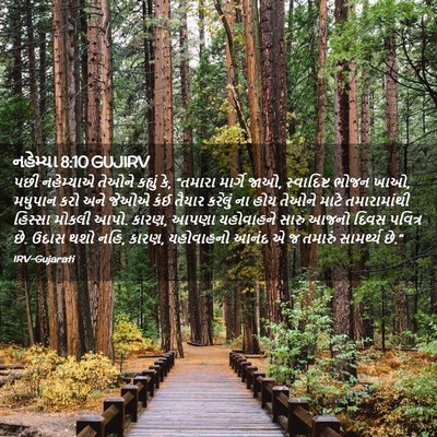 Picture 02 - નહેમ્યા 8:10 GUJIRV - પછી નહેમ્યાએ - Bible Verse Picture
