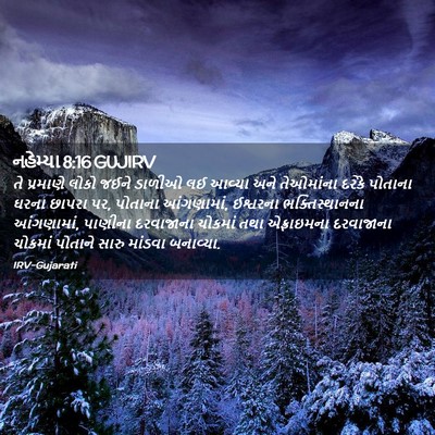 Picture 02 - નહેમ્યા 8:16 GUJIRV - તે પ્રમાણે લોકો - Bible Verse Picture