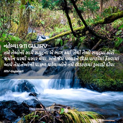 Picture 02 - નહેમ્યા 9:11 GUJIRV - તમે તેઓની સામે - Bible Verse Picture