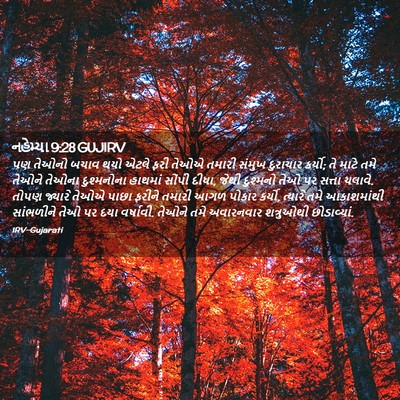 Picture 02 - નહેમ્યા 9:28 GUJIRV - પણ તેઓનો બચાવ થયો - Bible Verse Picture