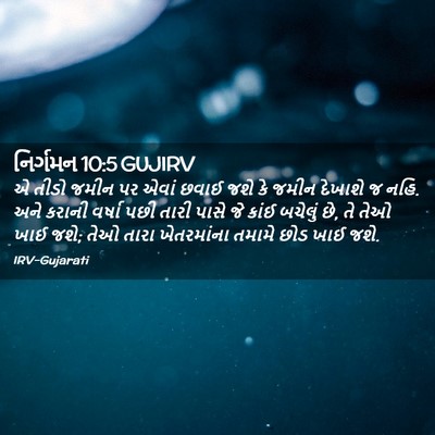 Picture 02 - નિર્ગમન 10:5 GUJIRV - એ તીડો જમીન પર એવાં - Bible Verse Picture